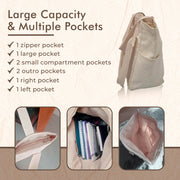 Canvas Tote Bag with Multi-Pocket Design