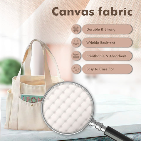 Canvas Tote Bag with Multi-Pocket Design